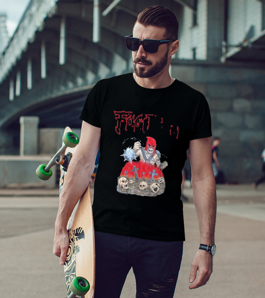 Fugitivetx Mace Guy With Skulls And Crosses T-Shirt