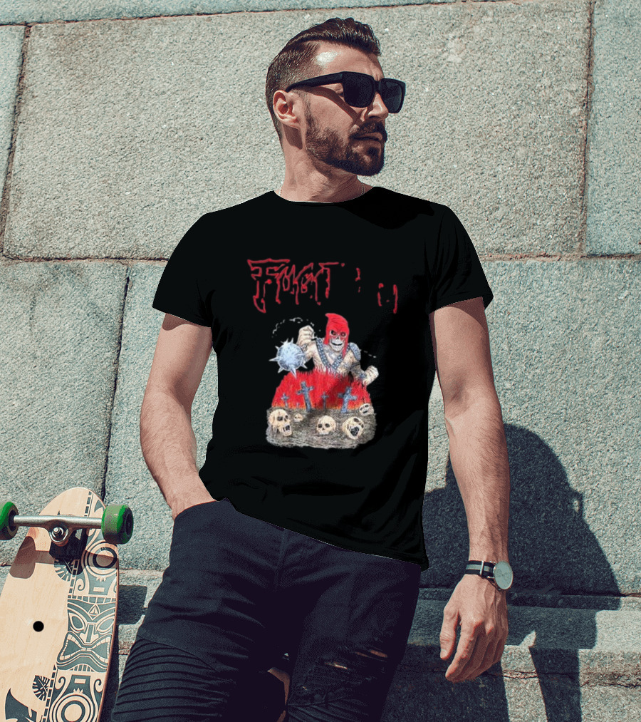 Fugitivetx Mace Guy With Skulls And Crosses T-Shirt