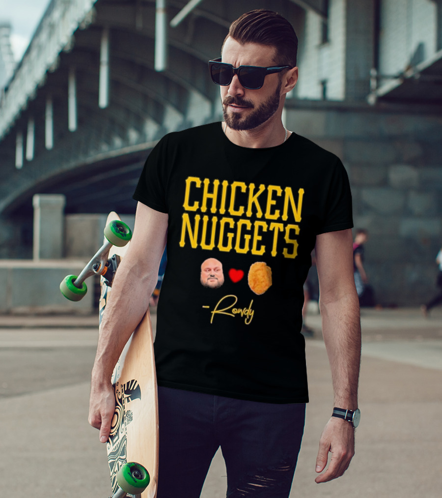 Rowdy Heart Face Chicken Nuggets T-Shirt