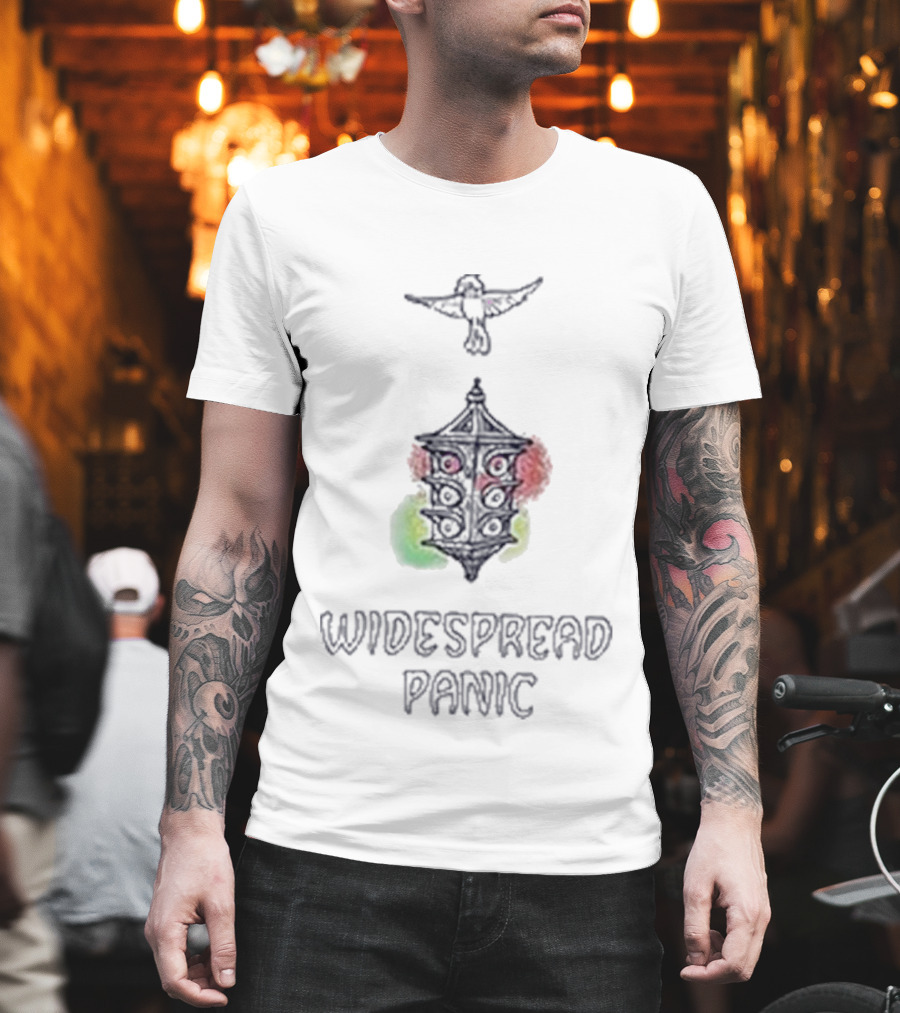 Widespread Panic Song Small Town Lantern and Bird T-Shirt