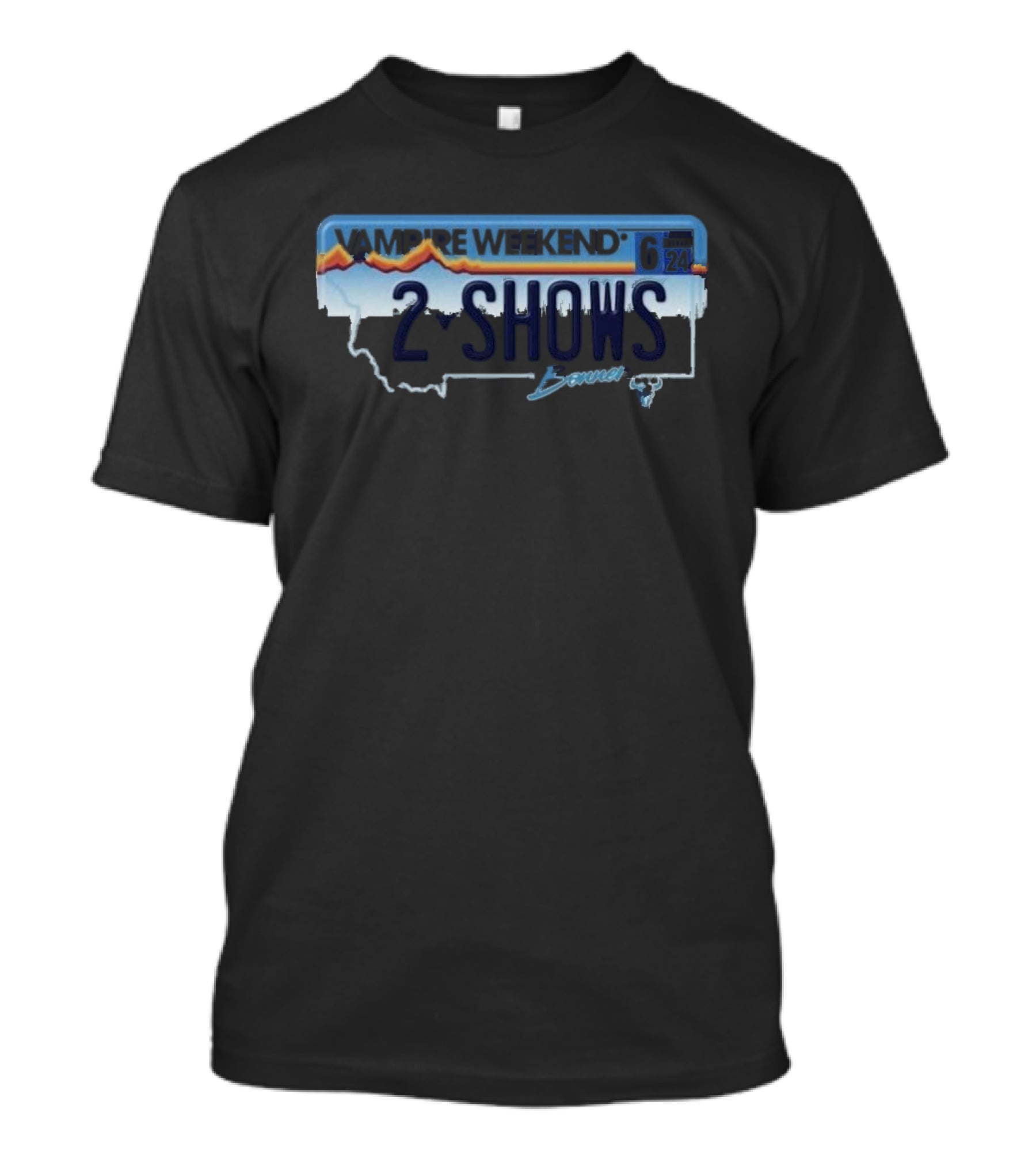 Vampire Weekend 2 Shows Bonner Montana 6-24 T-Shirt