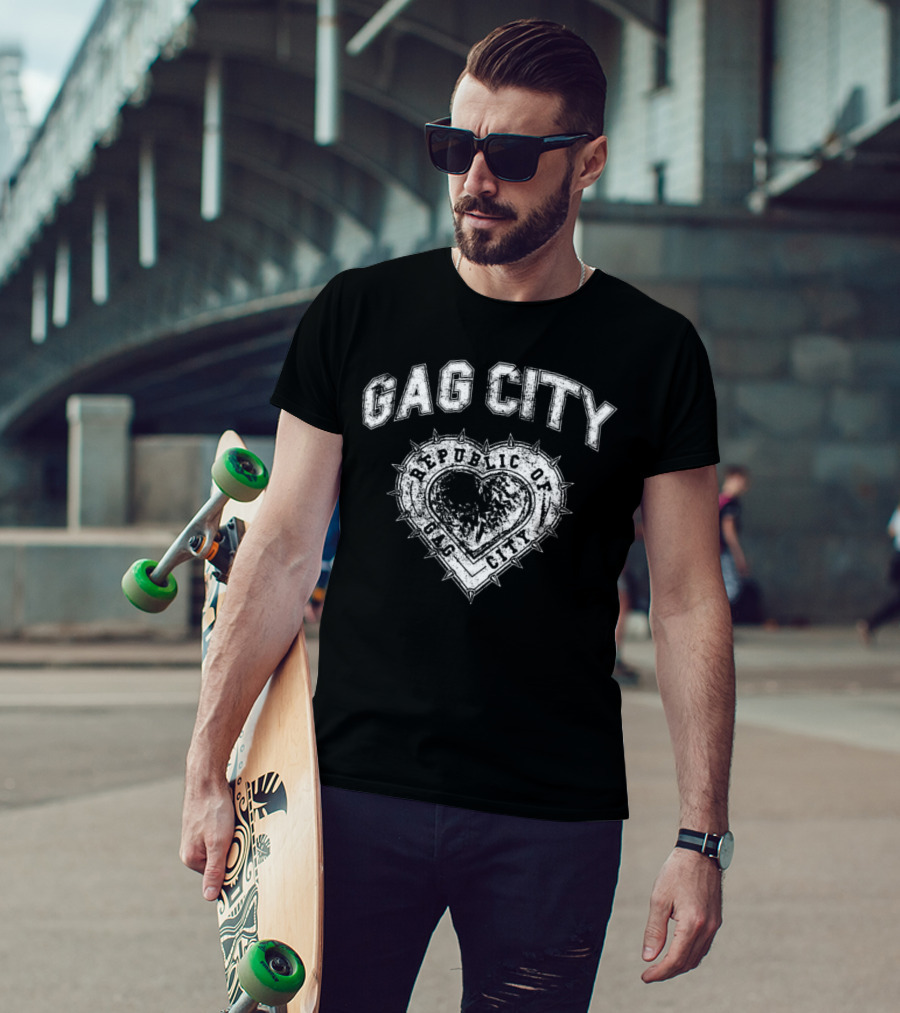 Gag City Republic Of Gag City Heart Emblem T-Shirt