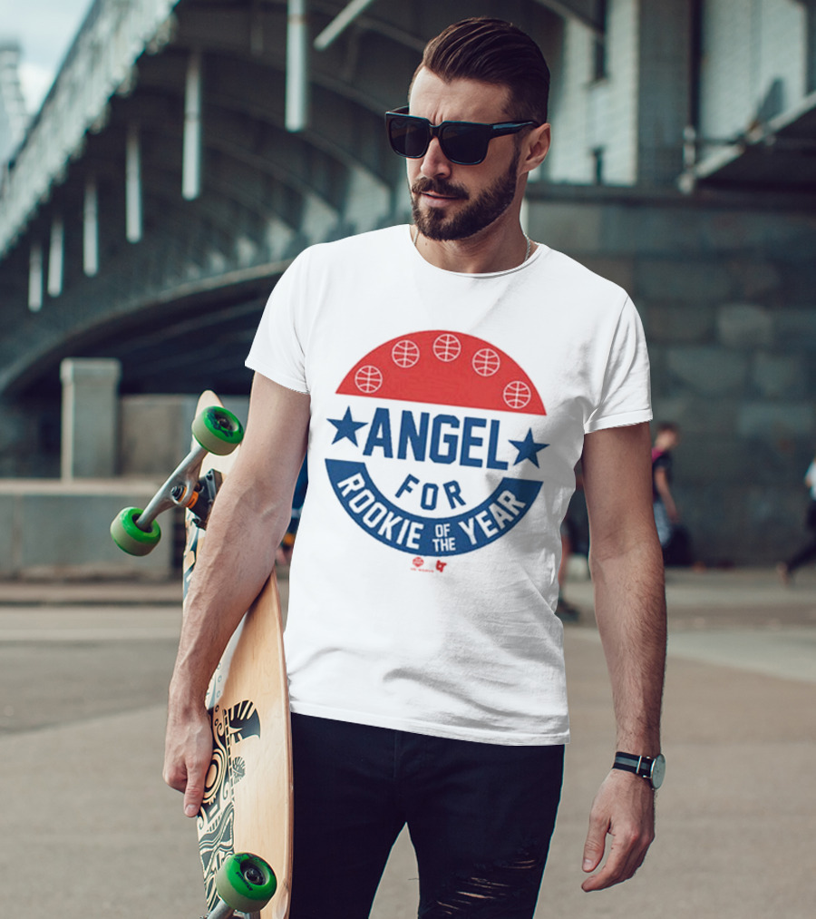 Angel Reese Basketball Icon With Stars And Rookie Of The Year Message T-Shirt