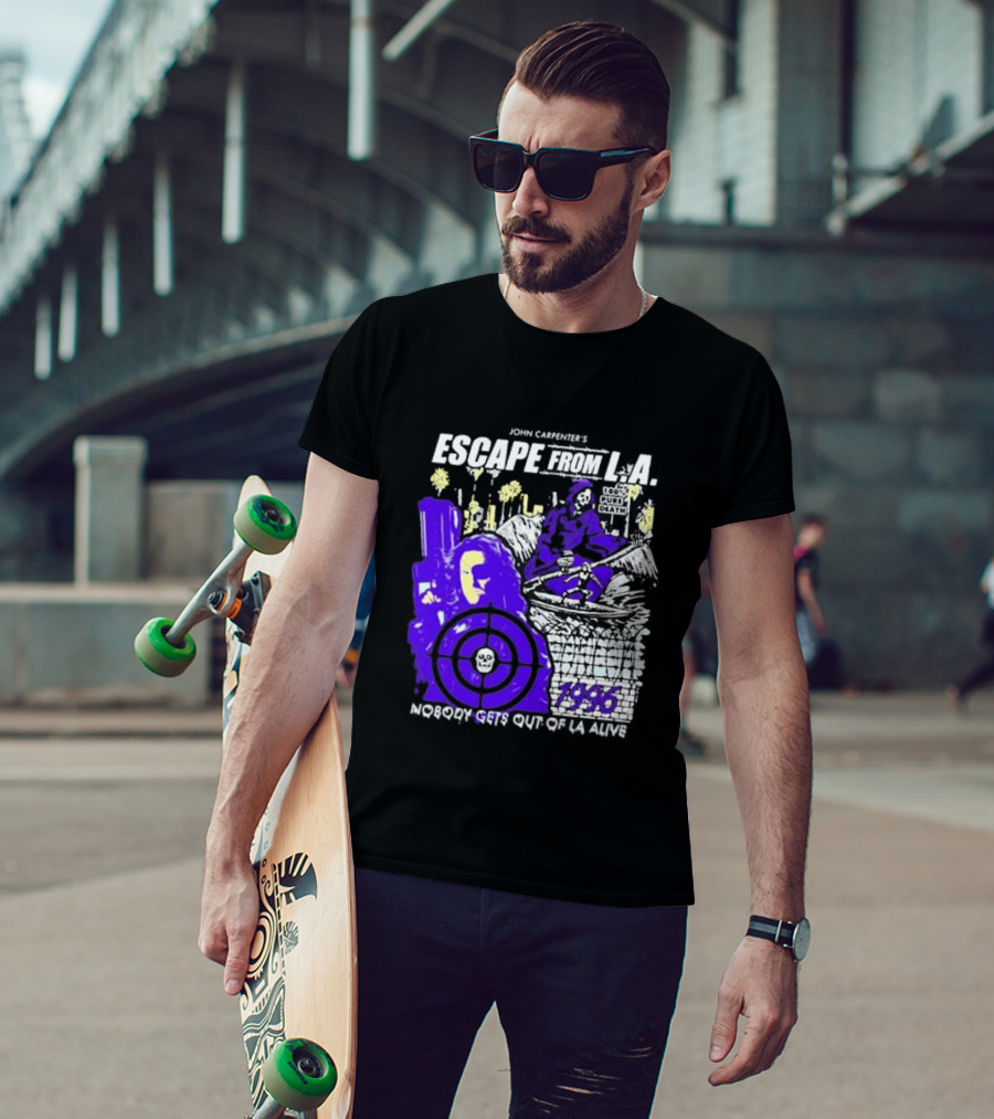 John Carpenter's Escape From L.A. 1996 Nobody Gets Out Of LA Alive T-Shirt