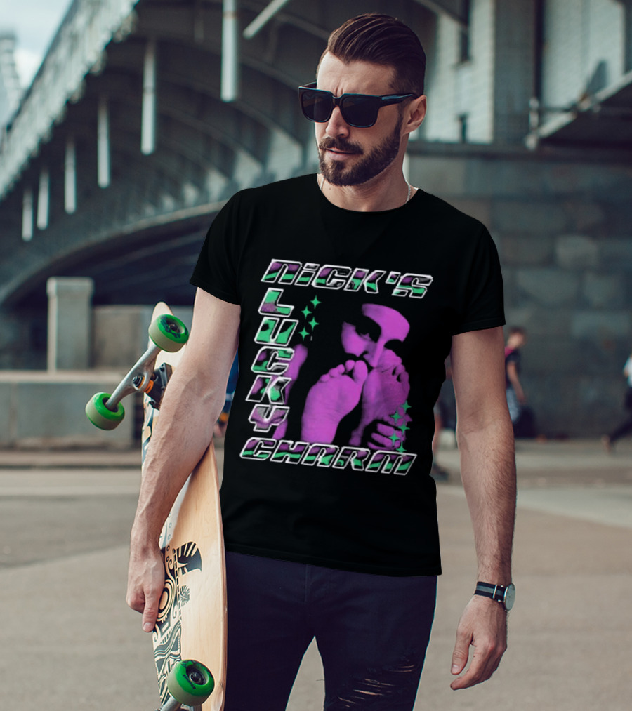 Nick's Lucky Charm Starry Neon Feet T-Shirt