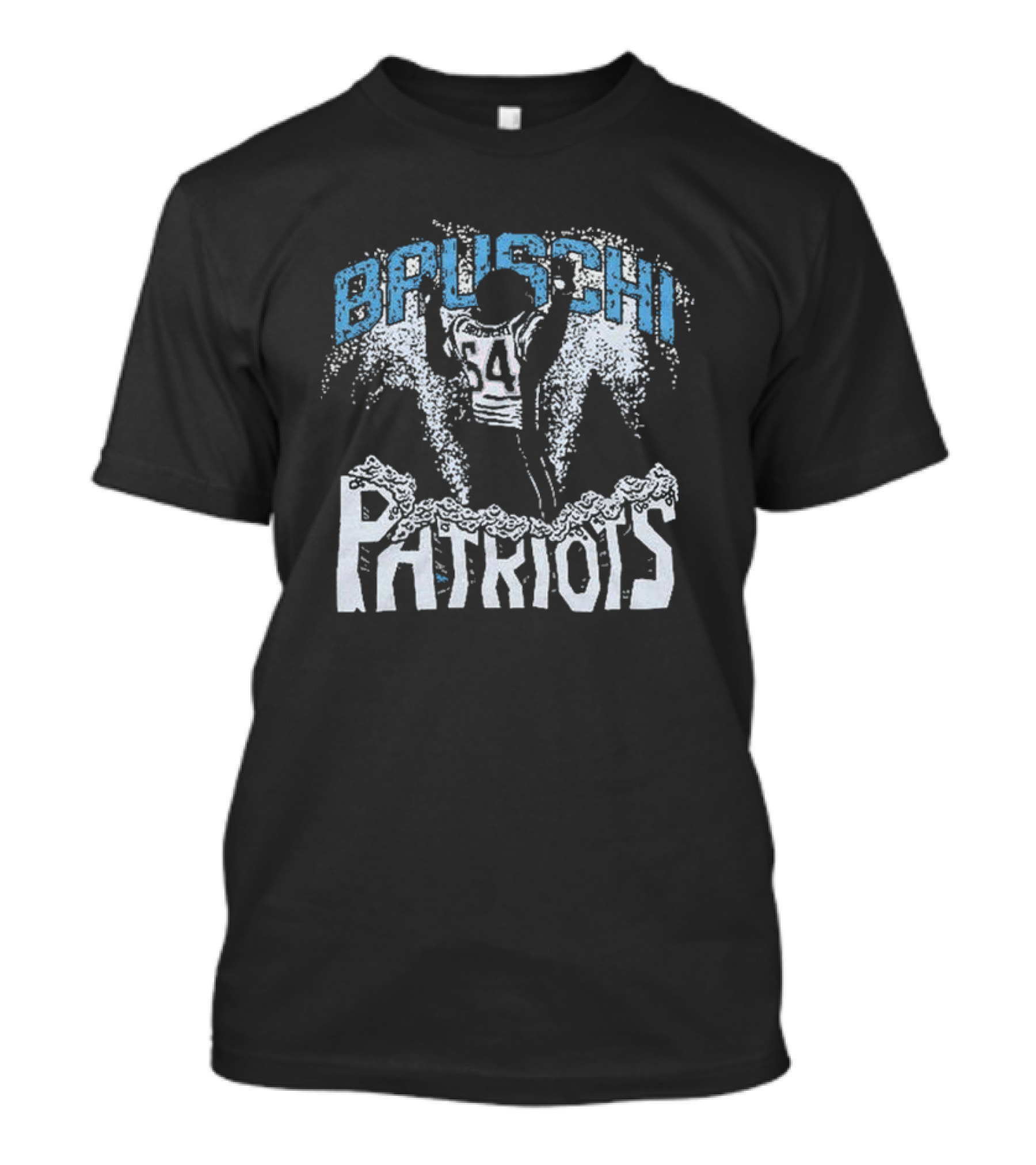 New England Patriots Bruschi 54 Snow T-Shirt