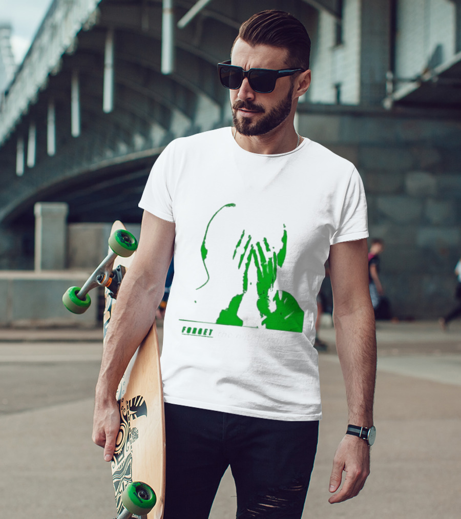 The Twilight Sad Forget The Night Ahead Green Silhouette With White Eyes T-Shirt