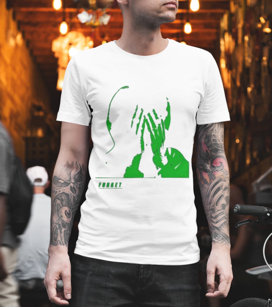 The Twilight Sad Forget The Night Ahead Green Silhouette With White Eyes T-Shirt