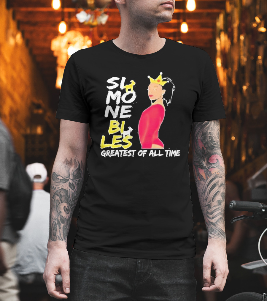 Simone Biles Greatest of All Time Crowned Gymnast T-Shirt