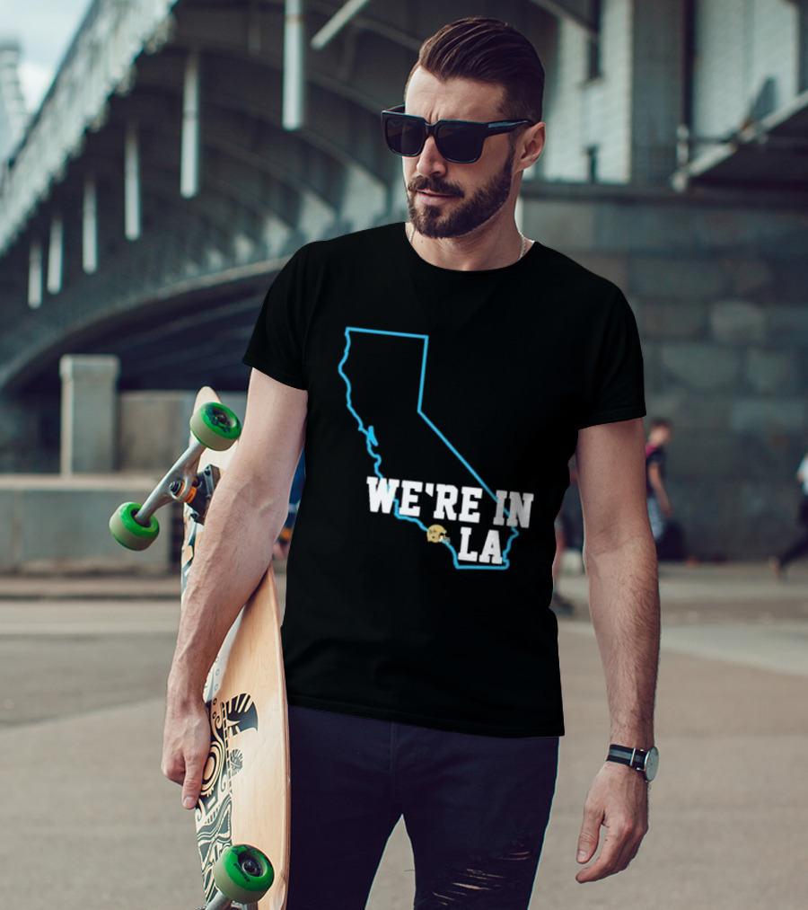 Deshaun Foster We're In LA With California Outline And LA Helmet T-Shirt