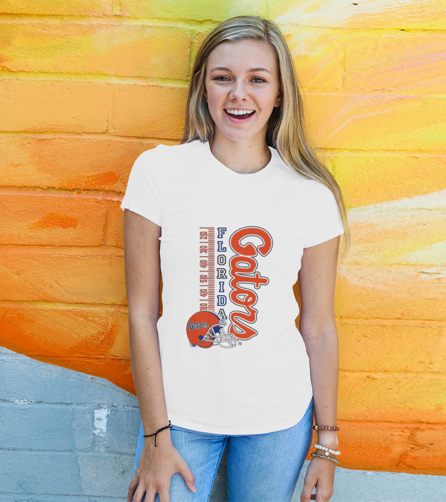 Florida Gators Football Helmet Scoreboard T-Shirt
