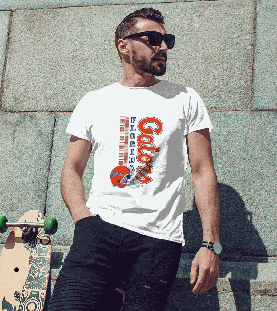 Florida Gators Football Helmet Scoreboard T-Shirt