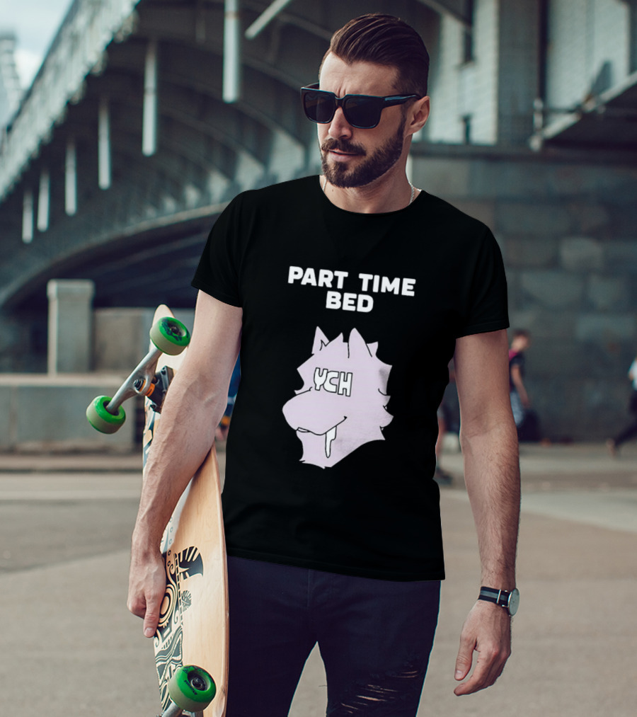 Gustav Indycar Part Time Bed YCH Wolf Head T-Shirt