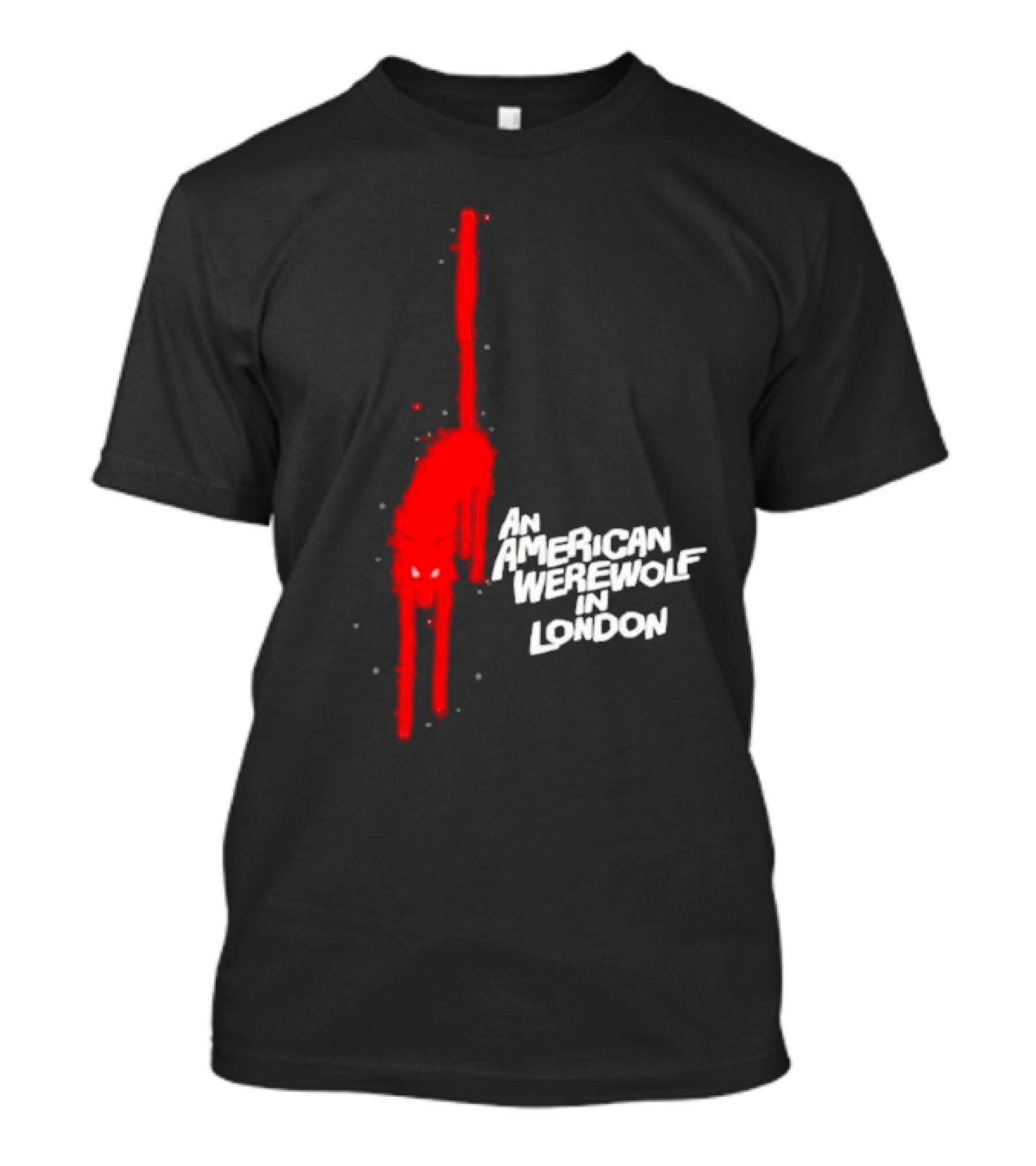 An American Werewolf In London Retro Horror Movie Red Cat T-Shirt