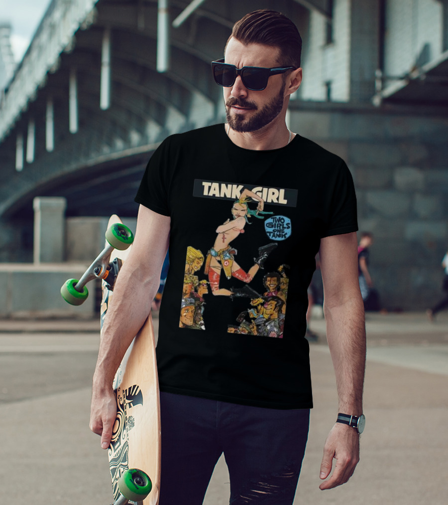 Tank Girl Two Girls One Tank Comic Art Adventure Iconic Characters T-Shirt