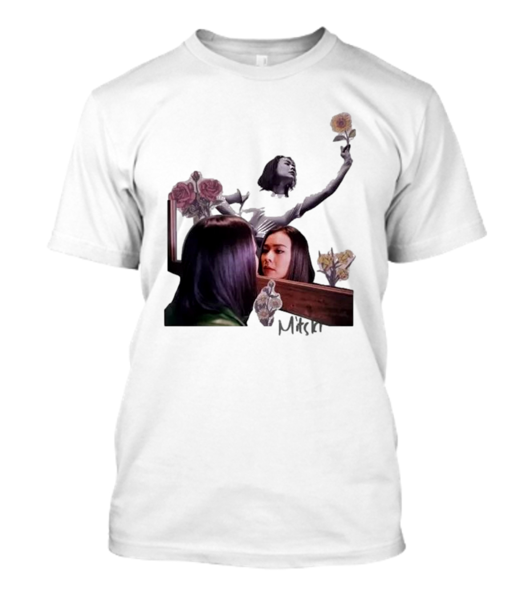 Mitski Collage With Flowers And Reflective T-Shirt