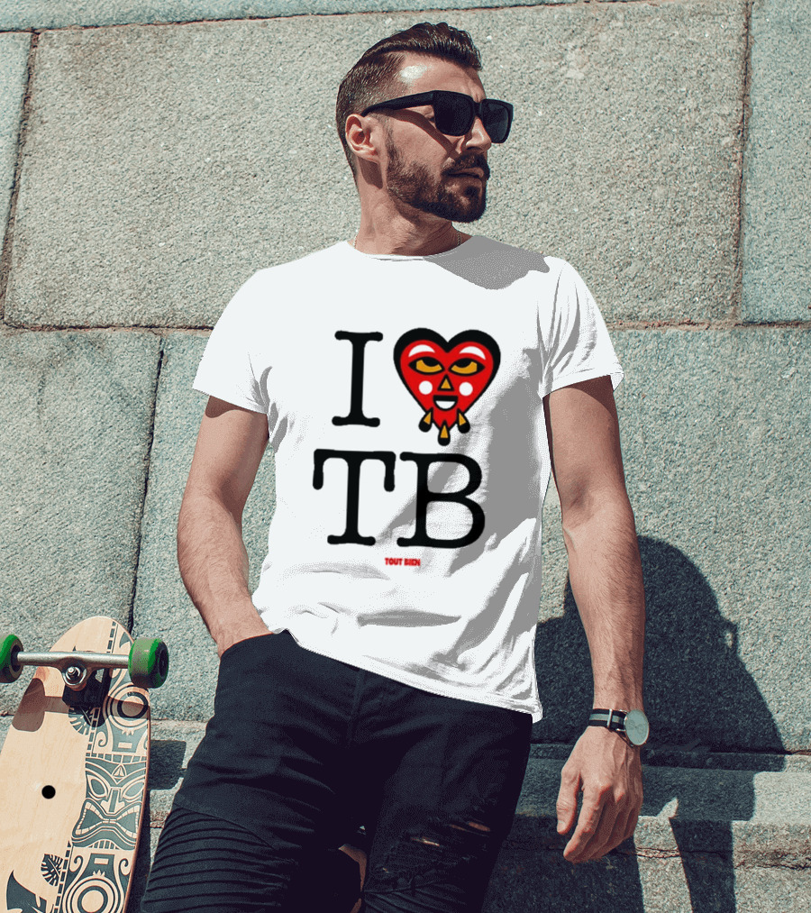 I Love TB Tout Bien Heart Face T-Shirt
