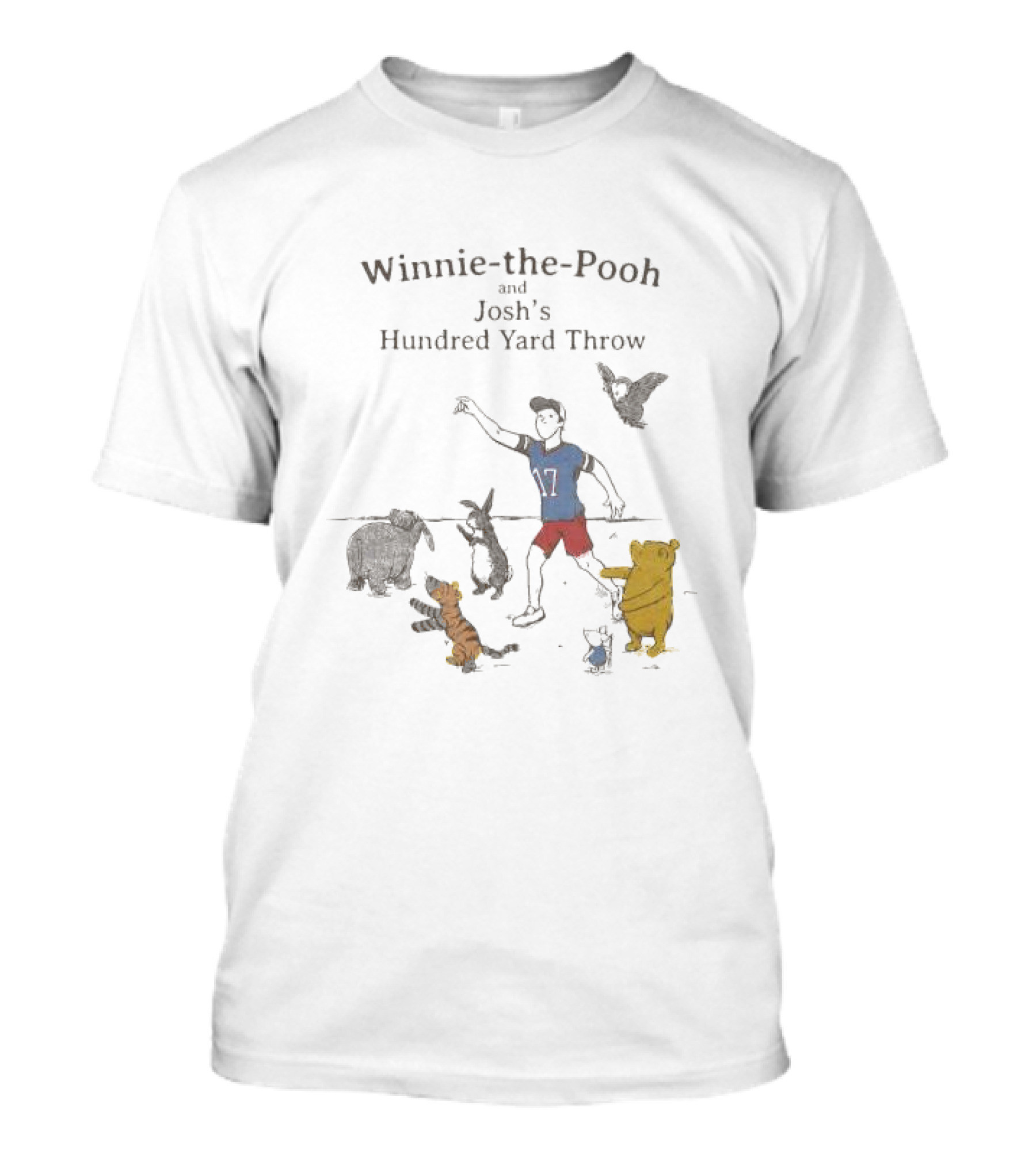 Winnie The Pooh And Josh's Hundred Yard Throw Buffalo Bills T-Shirt