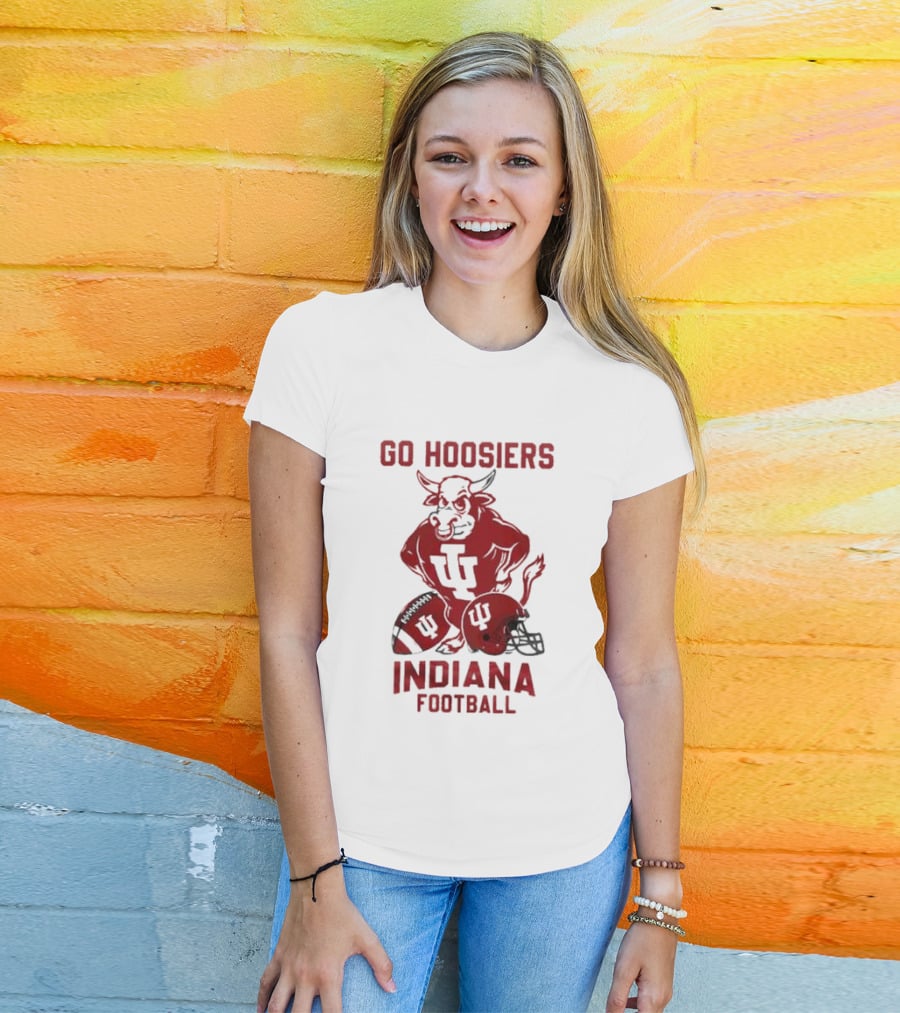 Go Hoosiers Indiana Football IU Bull And Helmet T-Shirt