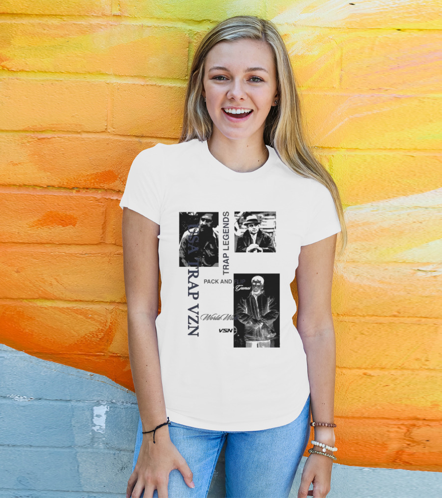 USA Trap VZN Trap Legends Pack And Flip Games World Wide VSN T-Shirt