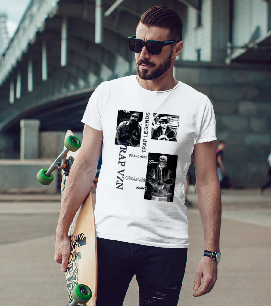USA Trap VZN Trap Legends Pack And Flip Games World Wide VSN T-Shirt