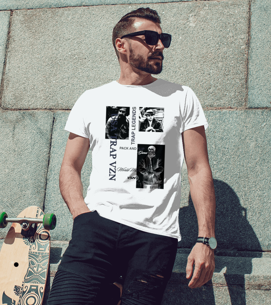 USA Trap VZN Trap Legends Pack And Flip Games World Wide VSN T-Shirt