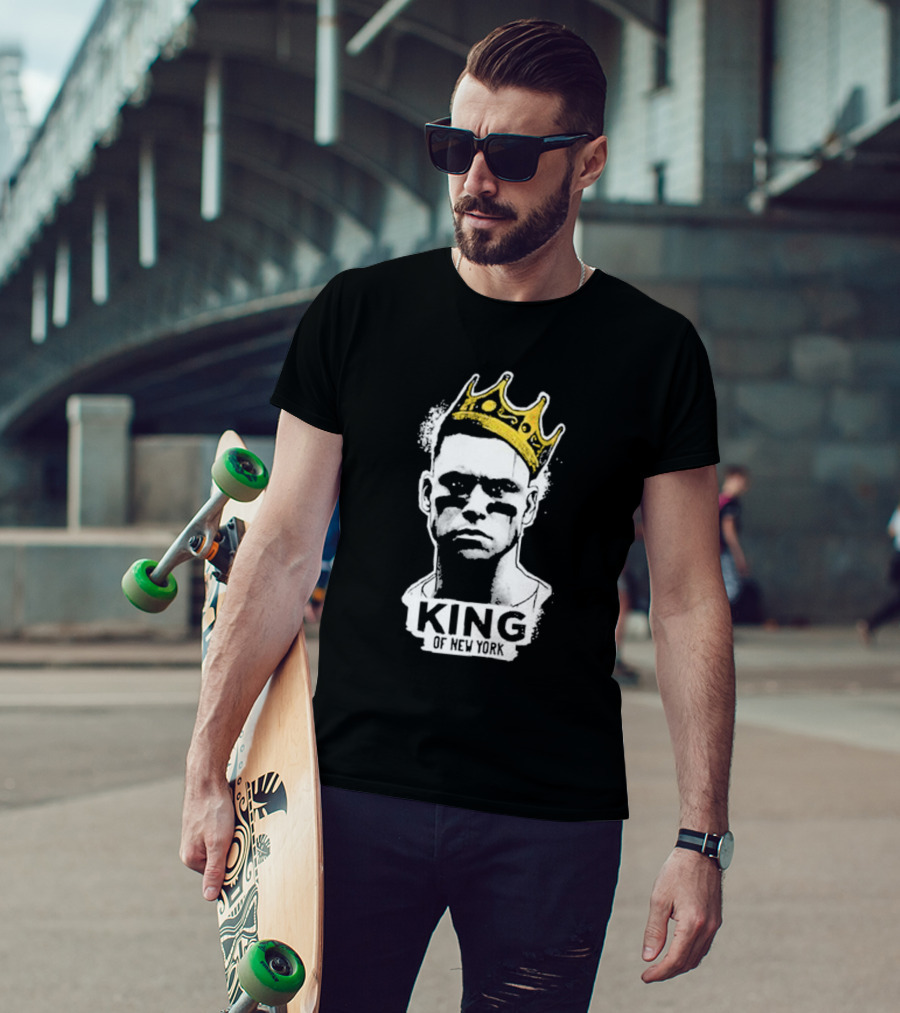 King Of New York Judge Baseball Icon With Crown T-Shirt