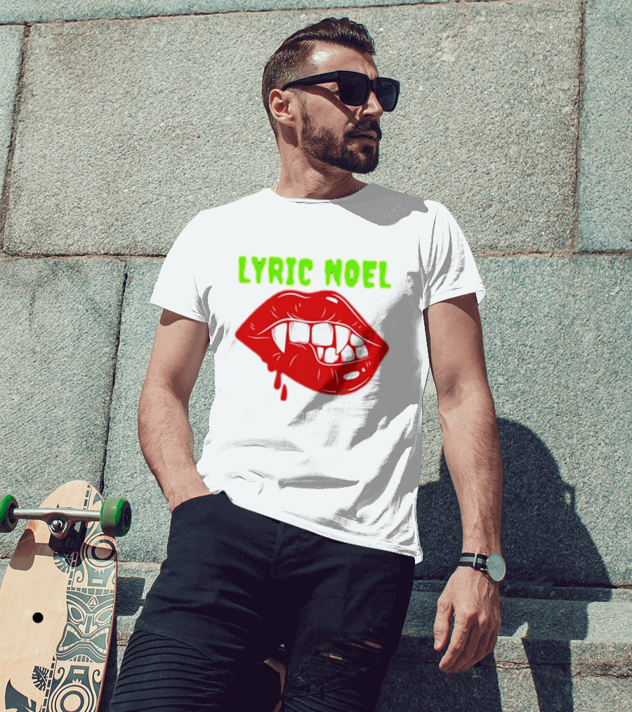 Lyric Noel Cry Little Sister Vampire Fangs Dripping Blood T-Shirt