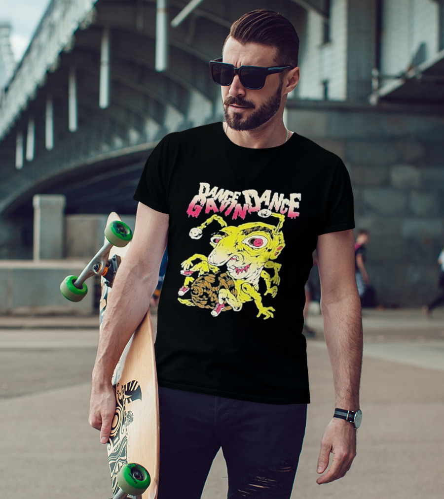 Dance Gavin Dance Band Rare Cartoonish Yellow Creature With Pink Accents T-Shirt