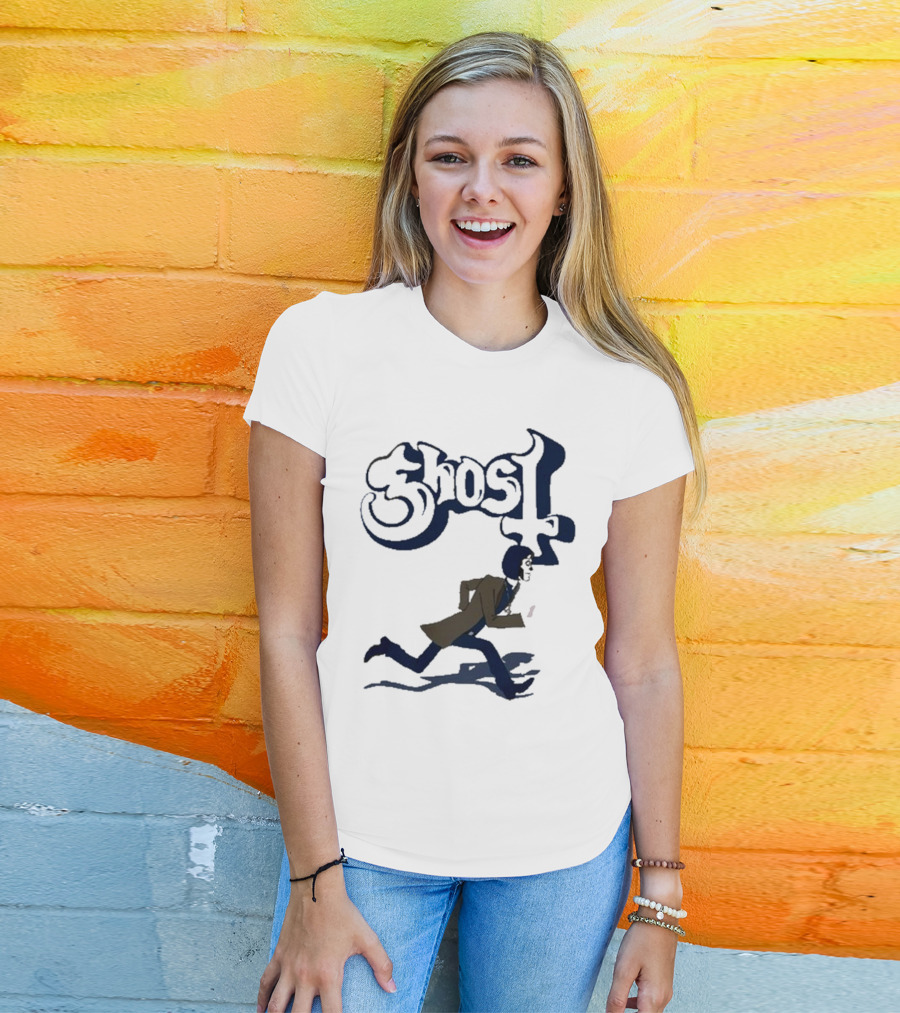 Ghost Band Retro Running Figure T-Shirt
