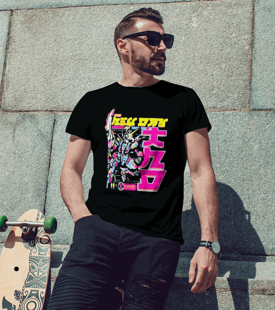 New Day Xaiver Woods Cyber Bunny Robot In Mecha T-Shirt