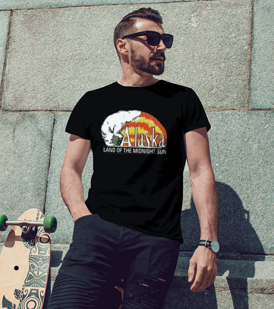 Alaska Land Of The Midnight Sun Polar Bear Arctic Anchorage Denali T-Shirt