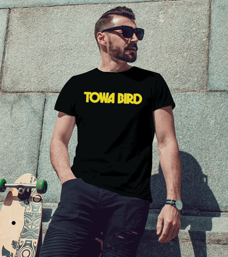 Towa Bird Yellow Text Logo T-Shirt