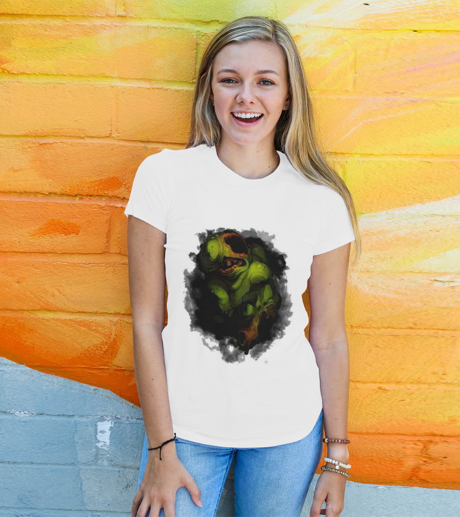 Binding Of Isaac Four Souls Pestilence Creepy Green Monster Card T-Shirt