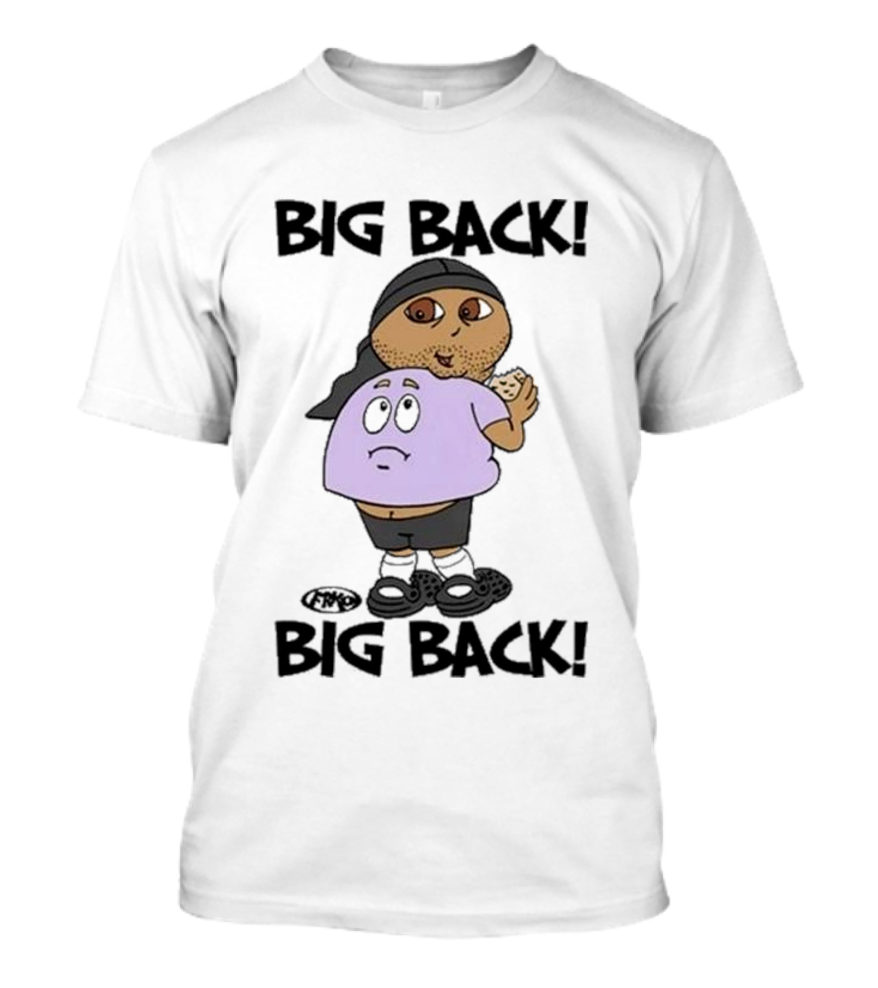 Frk Opestcontrol Store Big Back Big Back Character Eating Cookie T-Shirt