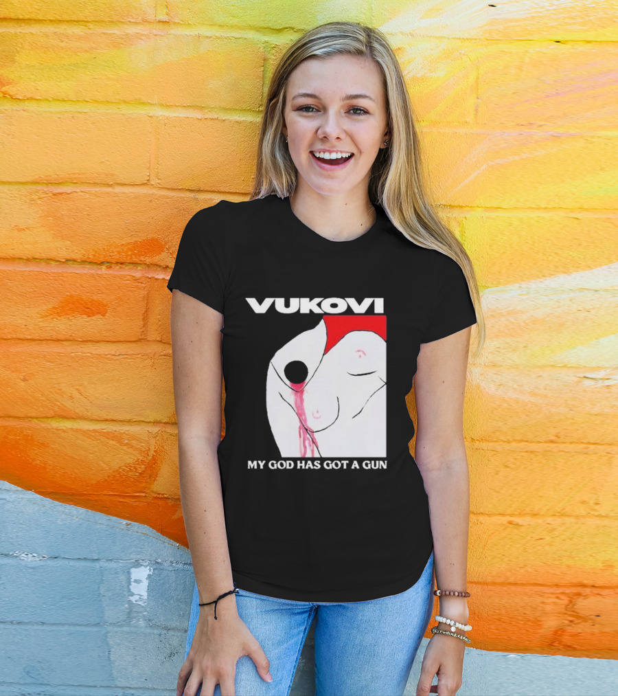 Vukovi My God Has Got A Gun Bold Graphic Concept T-Shirt