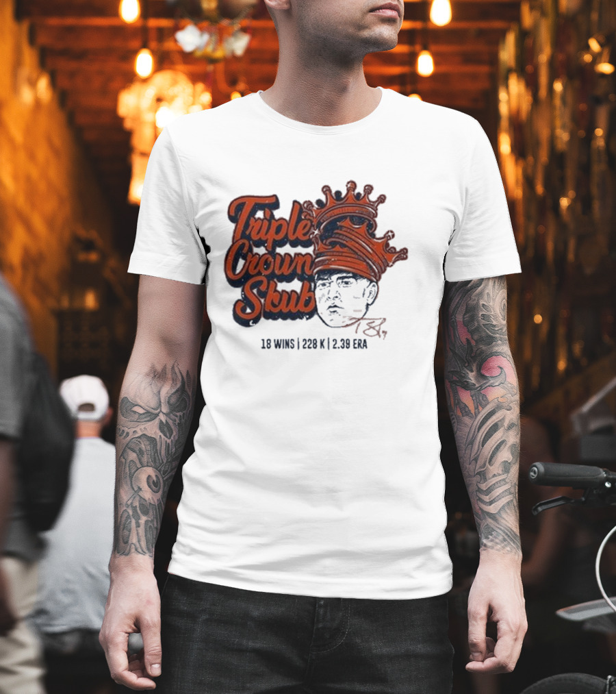 Tarik Skubal Triple Crown 18 Wins 228K 2.39 ERA Detroit Tigers T-Shirt
