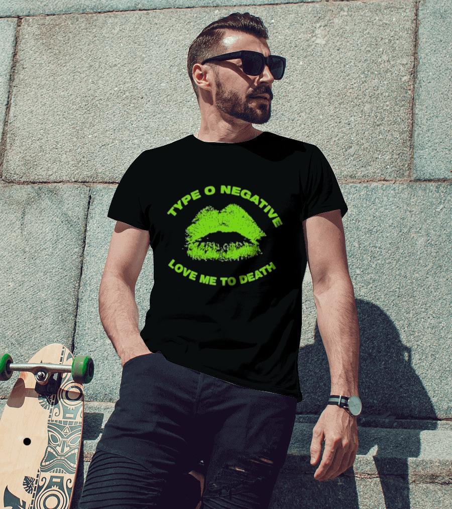 Type O Negative Love Me To Death Green Lips T-Shirt