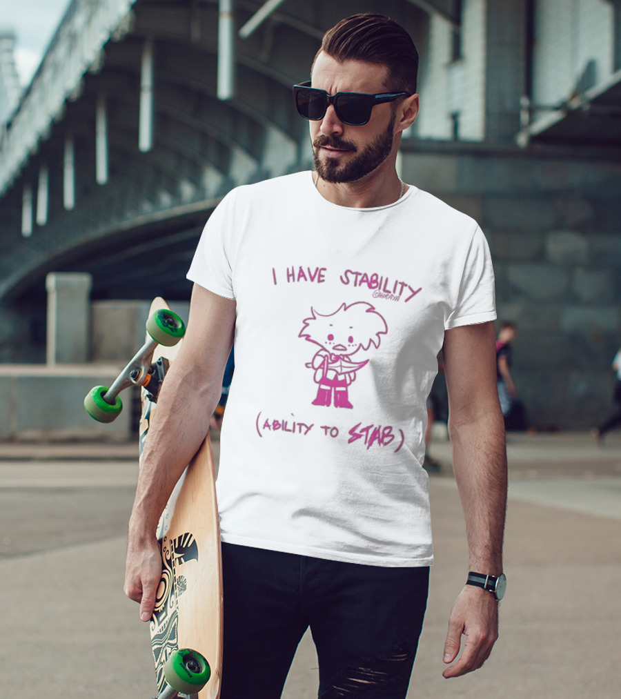 I Have Stability Hiraya Ability To Stab Angel Dust Fanart T-Shirt