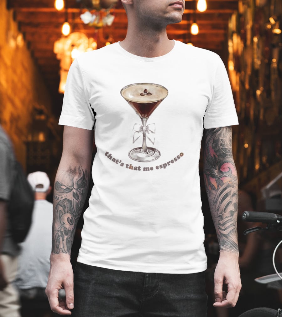 That's That Me Espresso Martini with Blue Bow Motif T-Shirt