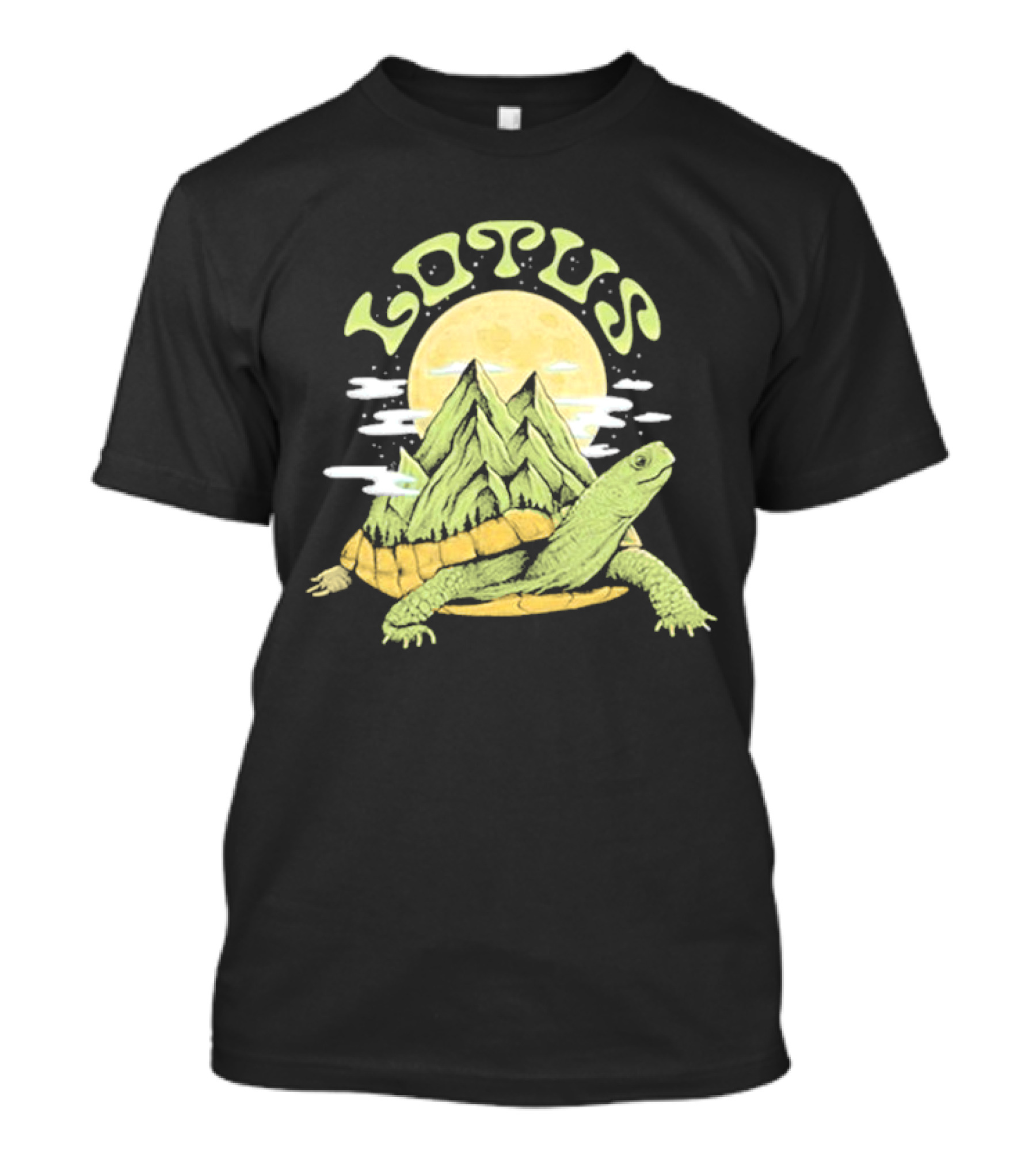 Lotus Mountain Tortoise Moon Art Tour T-Shirt