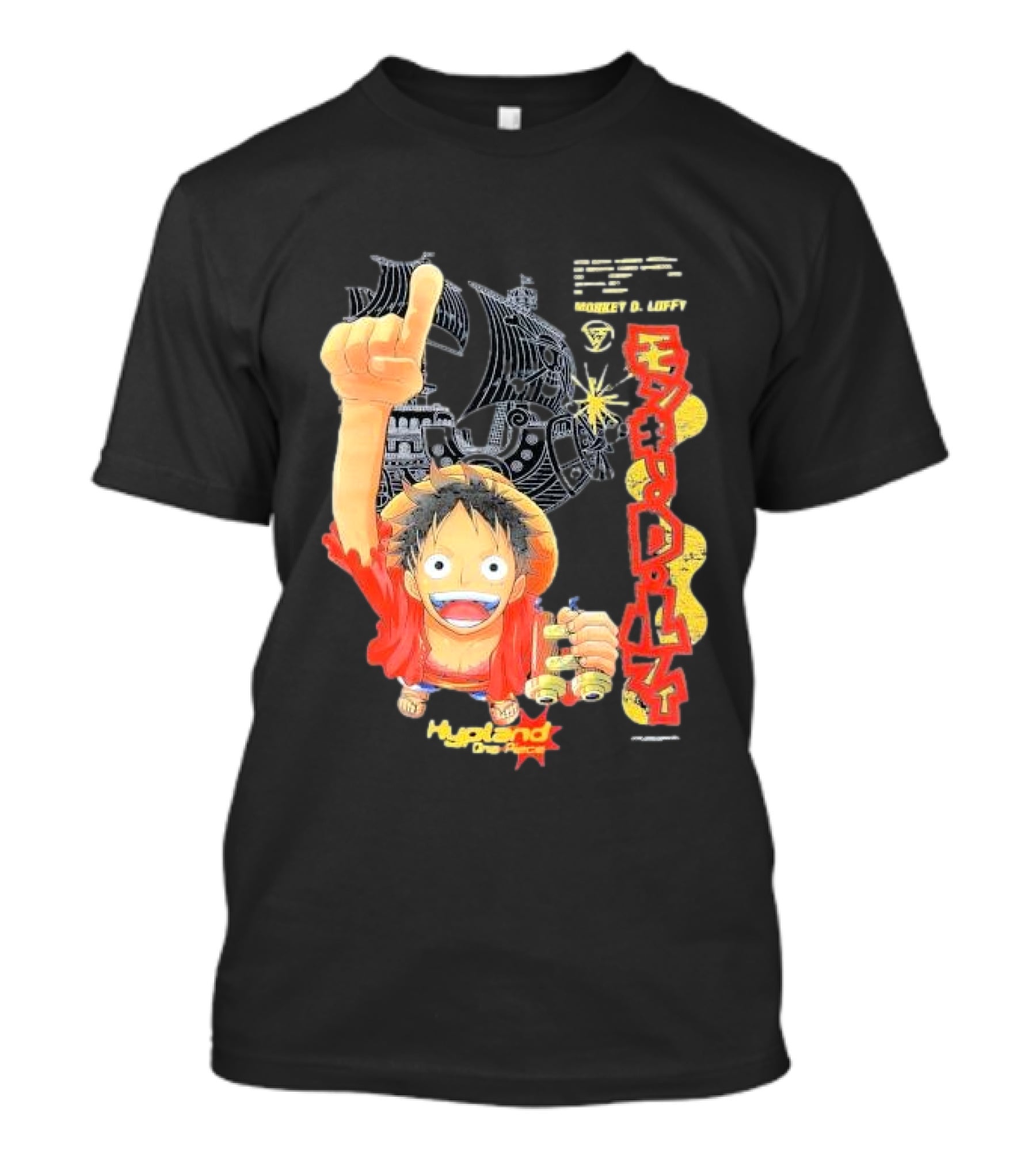 Monkey D. Luffy Adventures Defeating Famous Opponents Bounty Over 400000000 Hypland One Piece Ship T-Shirt