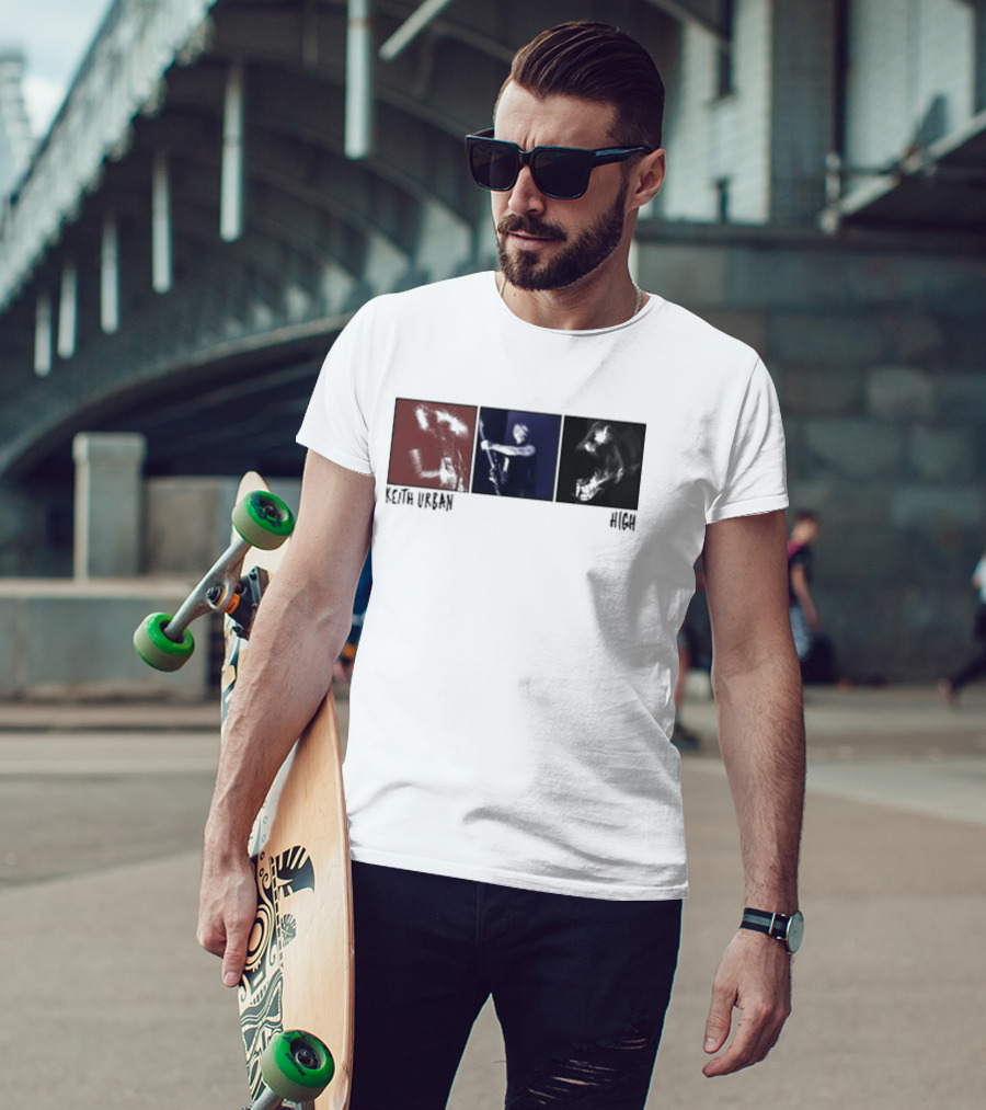 Keith Urban High Blurred Triptych Image T-Shirt