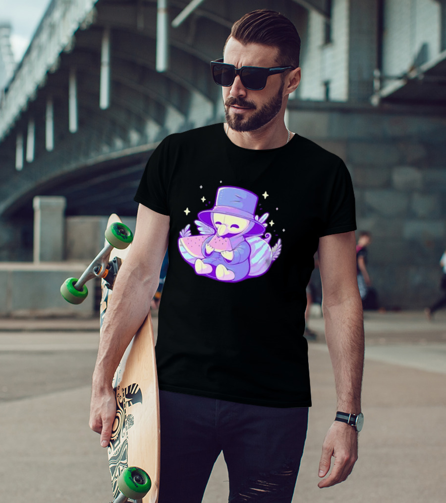 Plague Doctor Eating Watermelon Cute Kawaii T-Shirt
