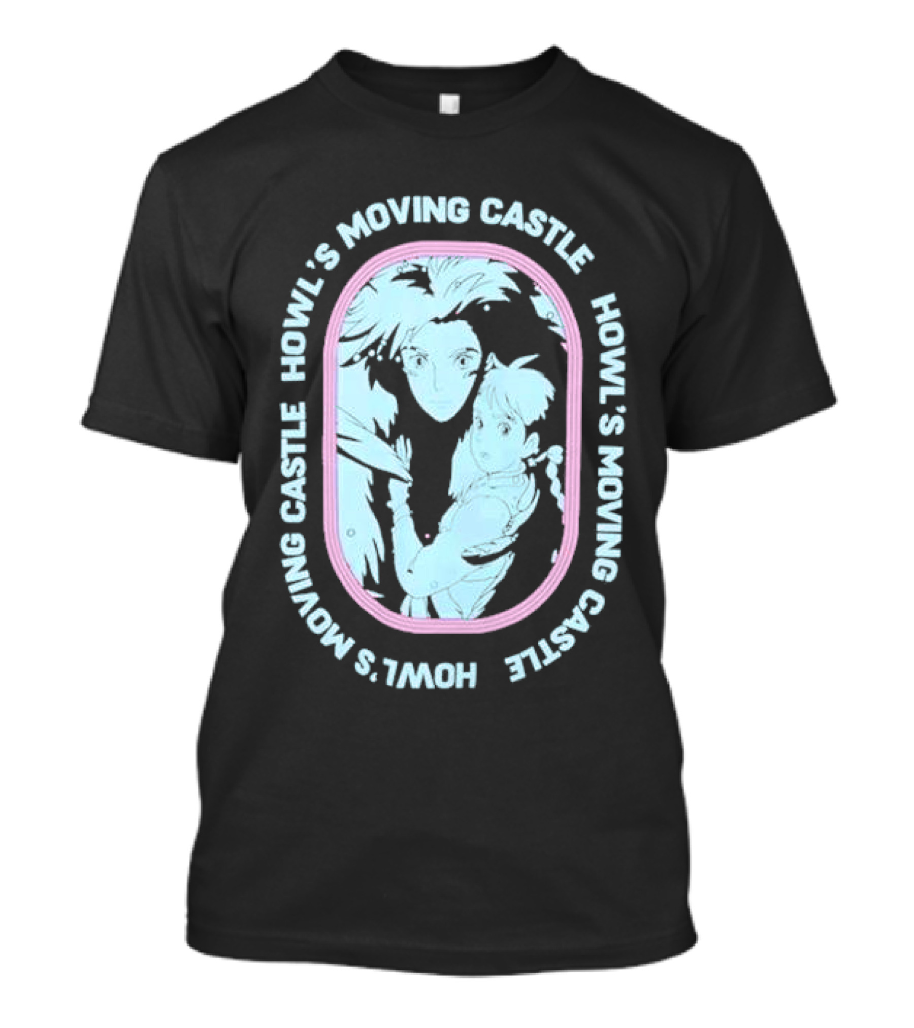 Howl’s Moving Castle Howl And Sophie Oval Embrace Studio Ghibli T-Shirt