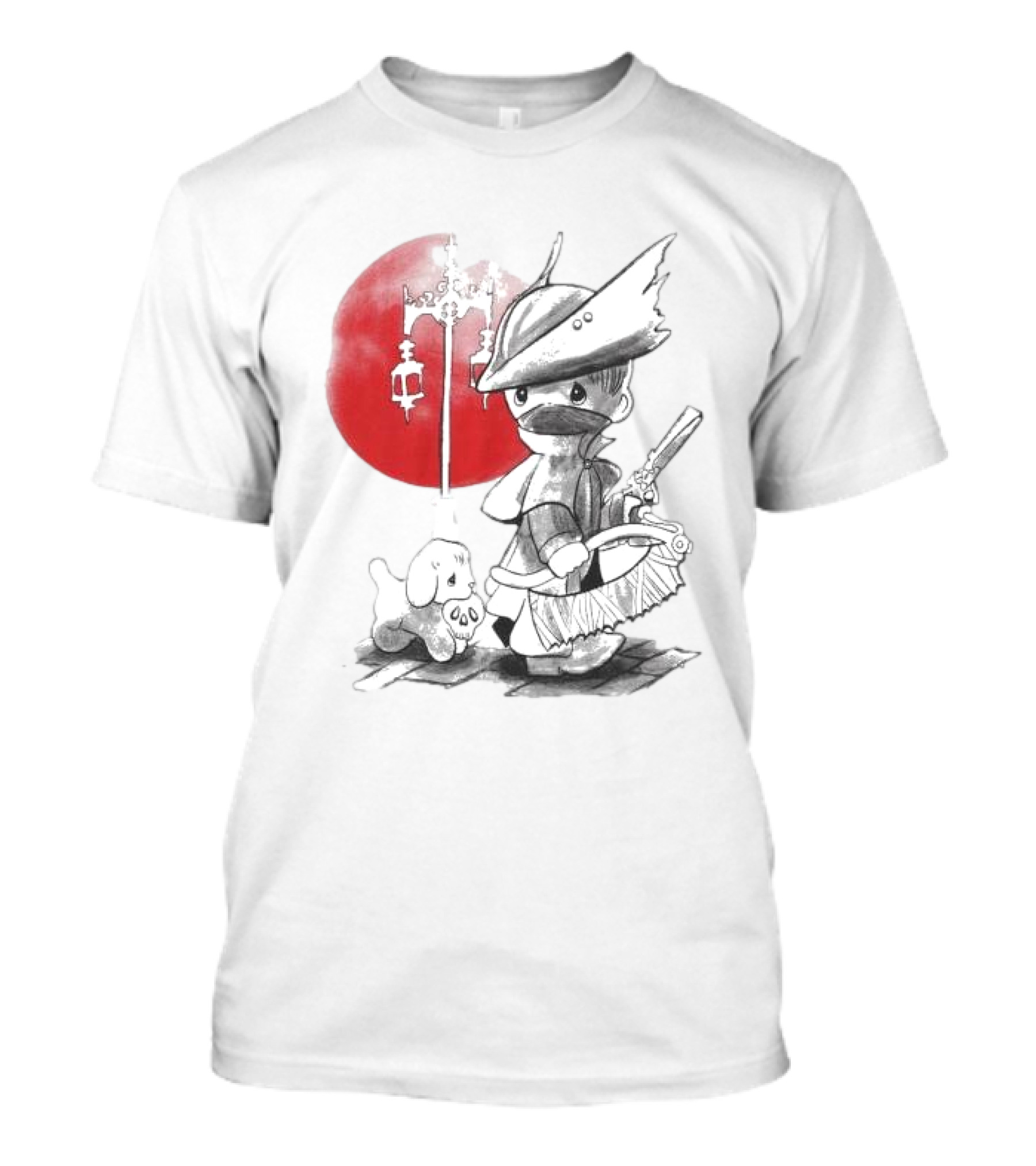 Consciousness Is A Lake Herry Johnson Hunter And Dog In Red Circle With Lanterns T-Shirt