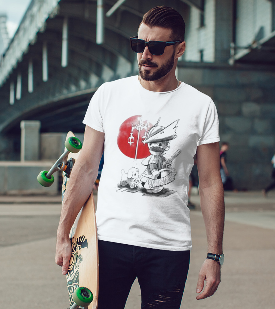 Consciousness Is A Lake Herry Johnson Hunter And Dog In Red Circle With Lanterns T-Shirt