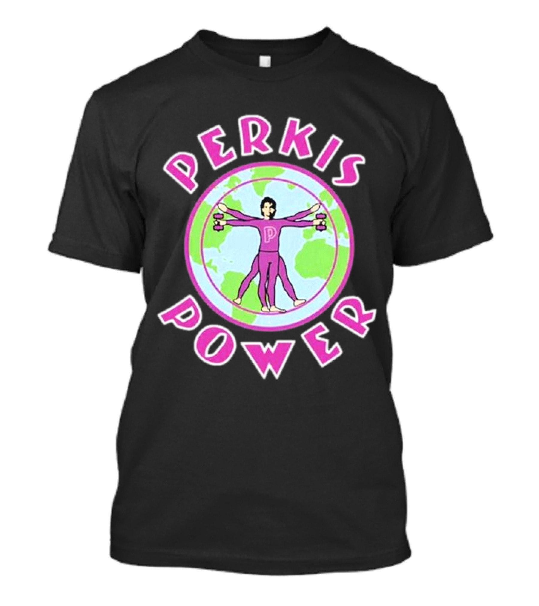 Jason Kelce Travis Kelce Perkis Power Vitruvian Man T-Shirt