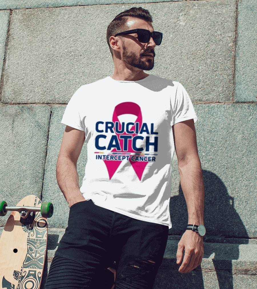 Crucial Catch Intercept Cancer Pink T-Shirt