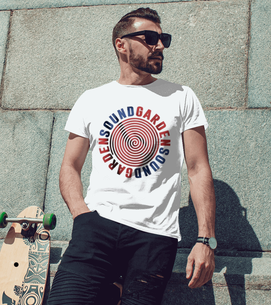 Soundgarden Spiral Red Blue Vintage T-Shirt